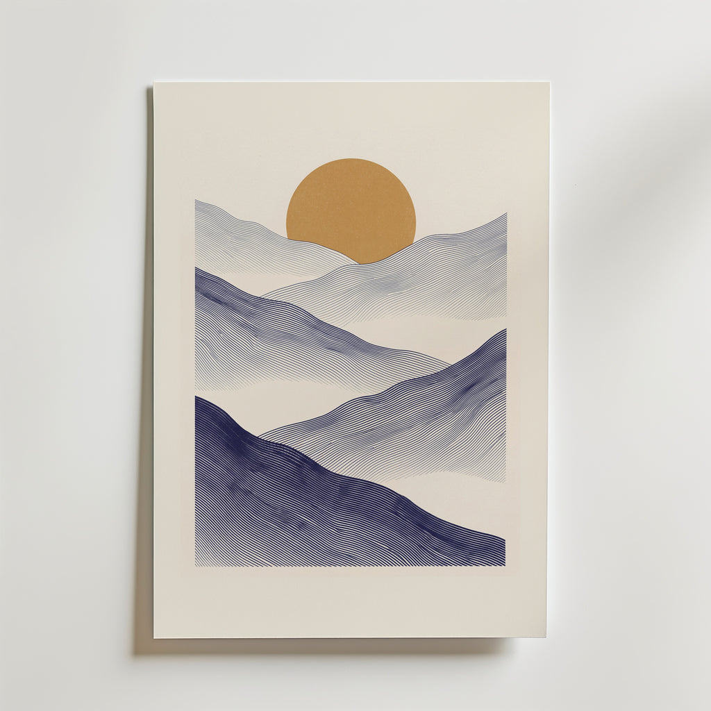 Indigo Mountains Poster – utan passepartout