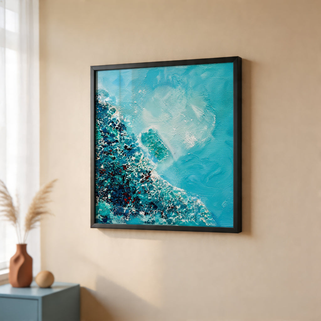 Sonia Tondkar Turkos Strand Poster – inramad 2