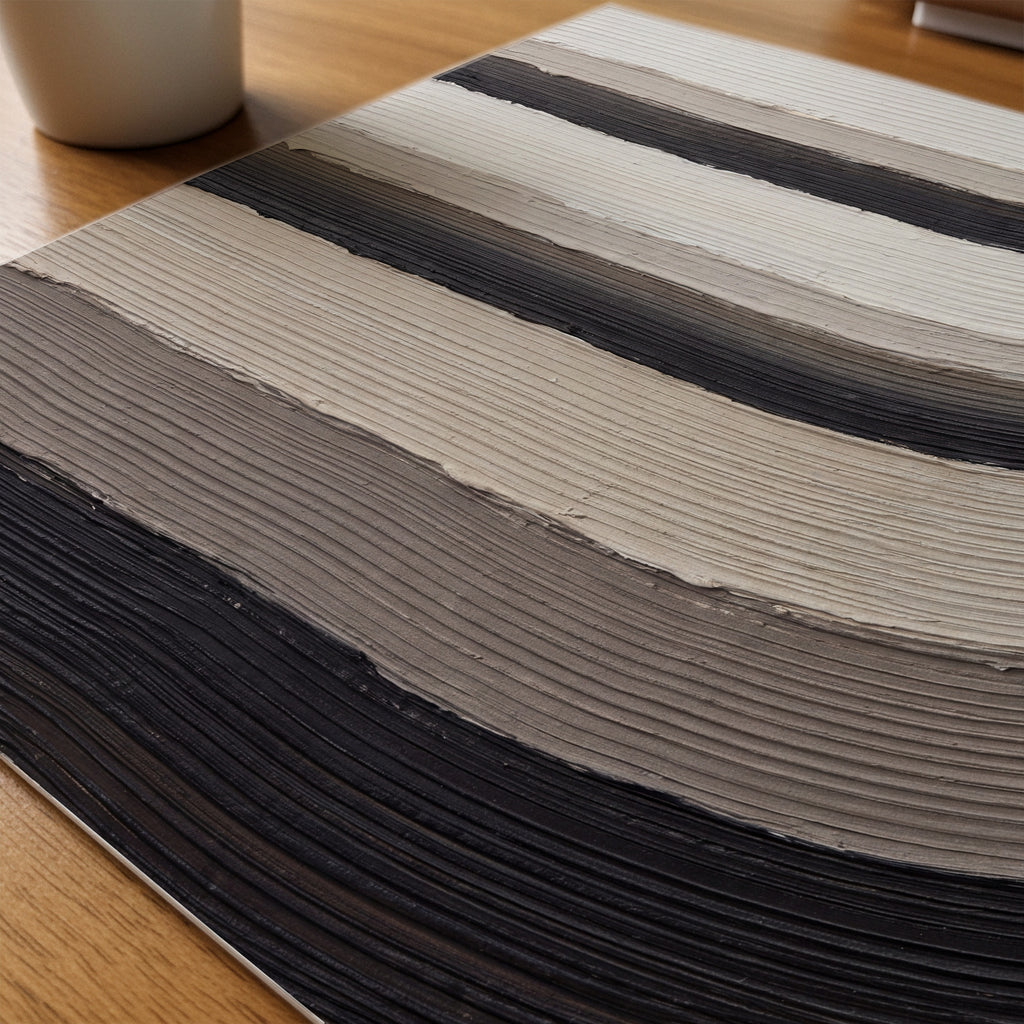 Charcoal Cascade Poster – närbild på papper
