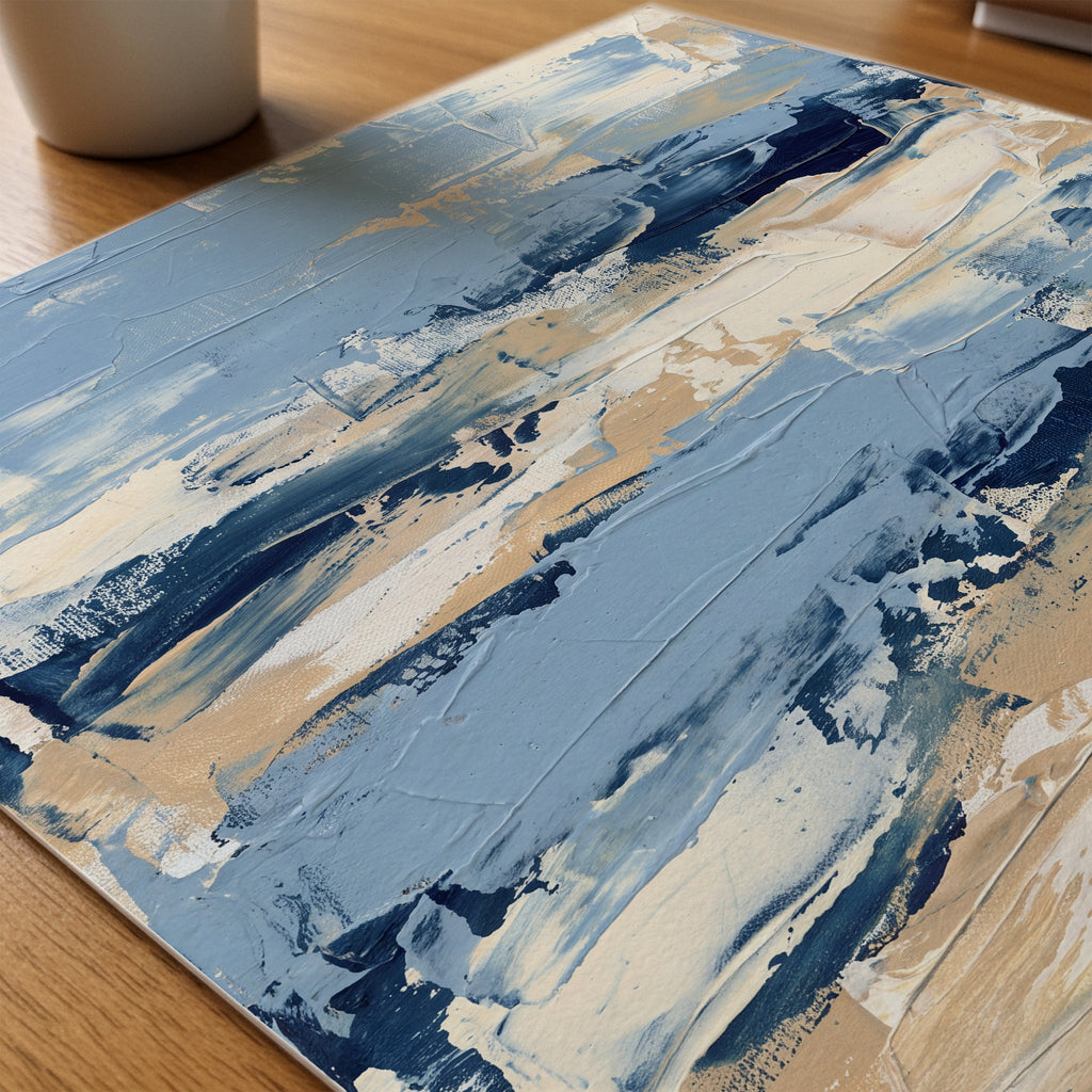 Coastal Strokes Poster – närbild på papper