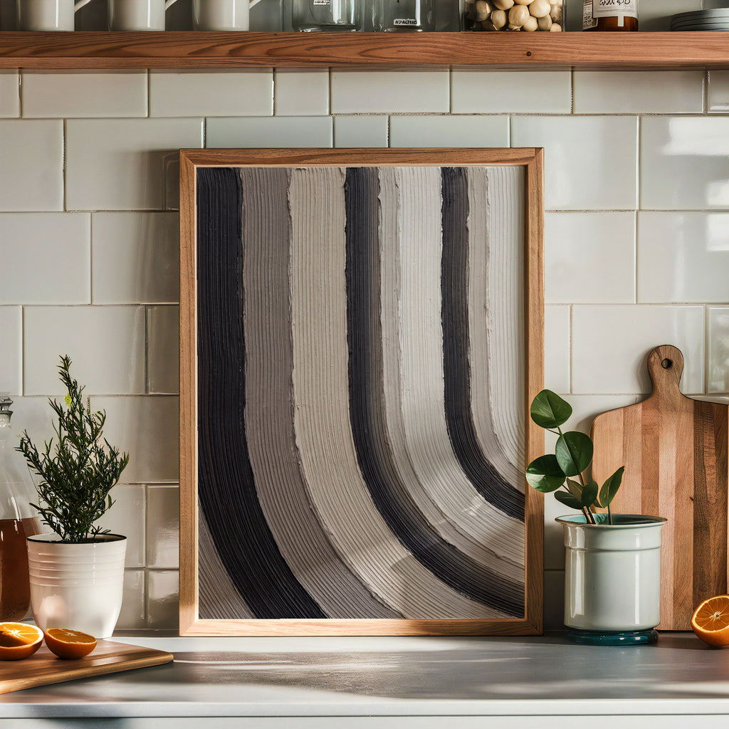 Charcoal Cascade Poster – i rum 2