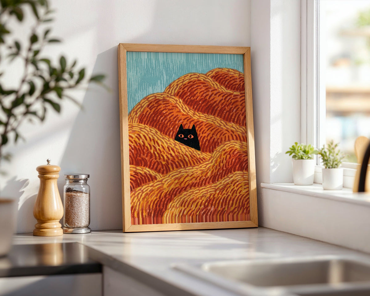 Hidden Cat Dunes Poster – i rum 3
