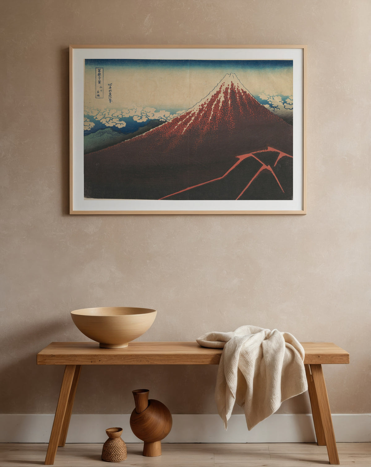 Katsushika Hokusai Thunderstorm Beneath the Summit 1831 Poster – i rum 4