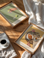 Silver Tray Morning Poster – två posters i rum 1