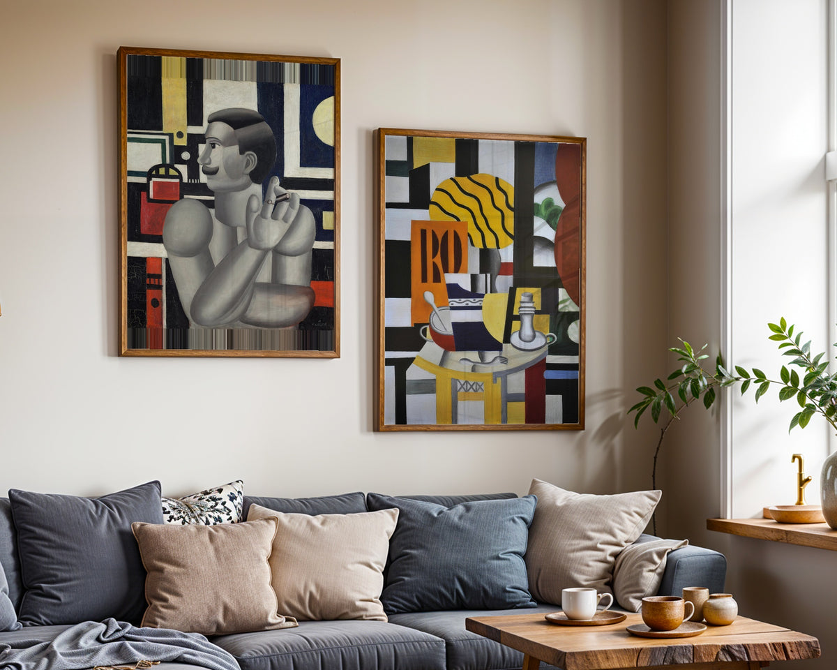Fernand Leger The Mechanic 1920 Poster – två posters i rum 2