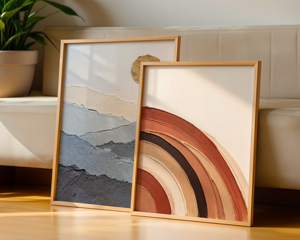 Terracotta Dune Poster – två posters i rum 2