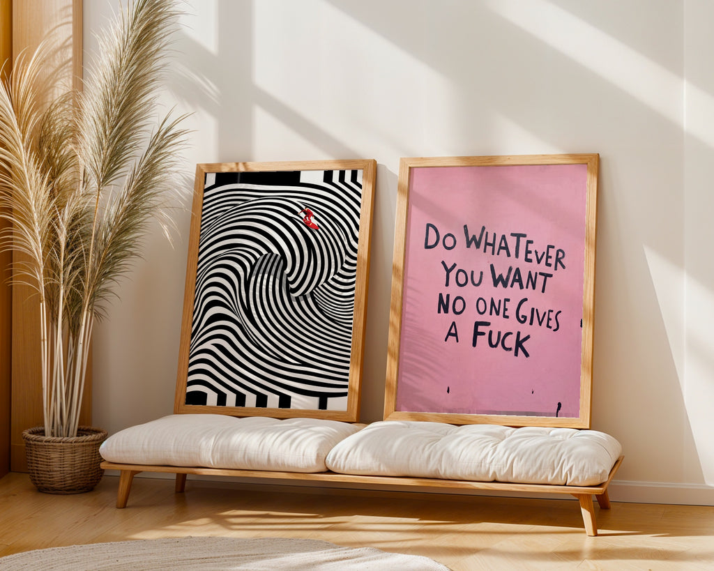 Do Whatever You Want Poster – två posters i rum 3