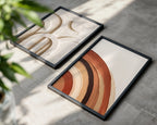 Terracotta Dune Poster – två posters i rum 3