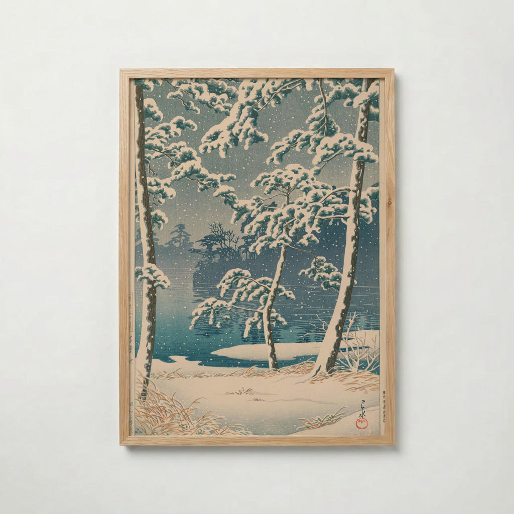 Hasui Kawase Senzoku Pond 1928 Poster – ekram