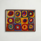 Wassily Kandinsky Squares with Concentric Circles 1913 Poster – valnötsram