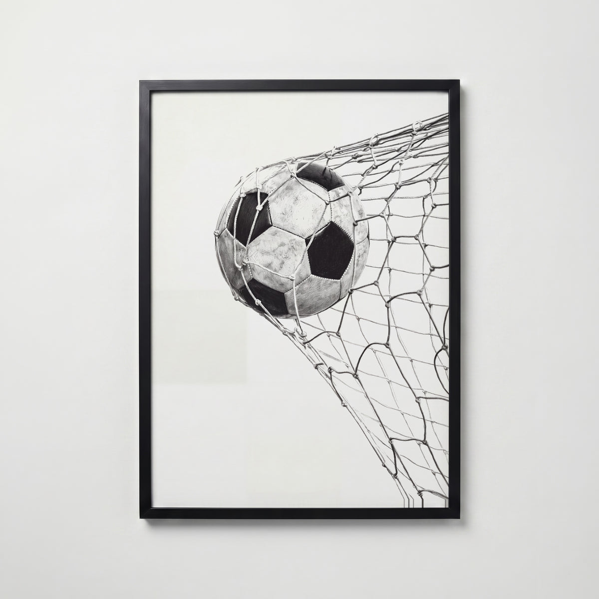 Back of the Net Poster – svart ram