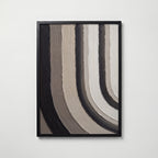 Charcoal Cascade Poster – svart ram