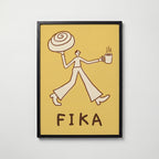 Fika Poster – svart ram