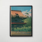 Hasui Kawase Kencho Temple Kamakura 1933 Poster – svart ram