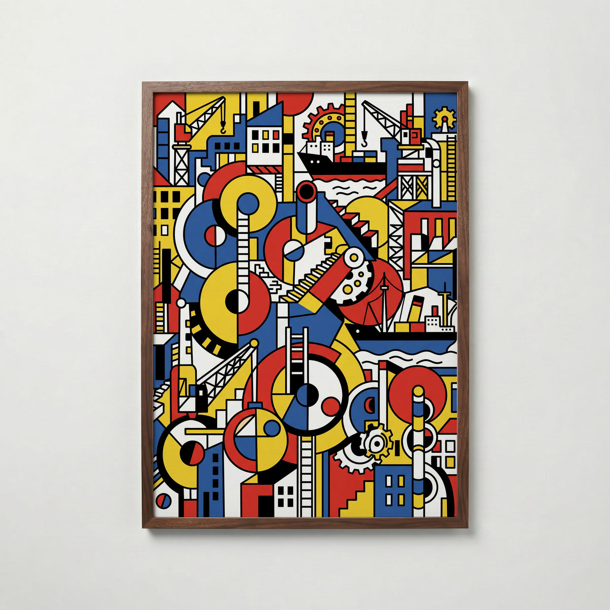 Fernand Leger The Port City Poster – valnötsram