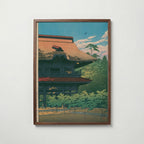 Hasui Kawase Kencho Temple Kamakura 1933 Poster – valnötsram