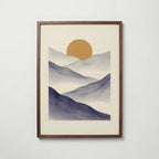Indigo Mountains Poster – valnötsram