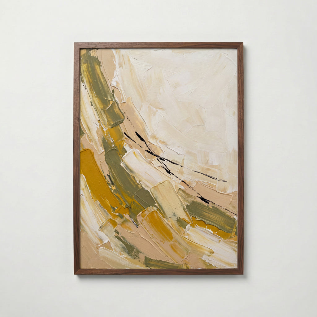 Ochre Meadow Poster – valnötsram