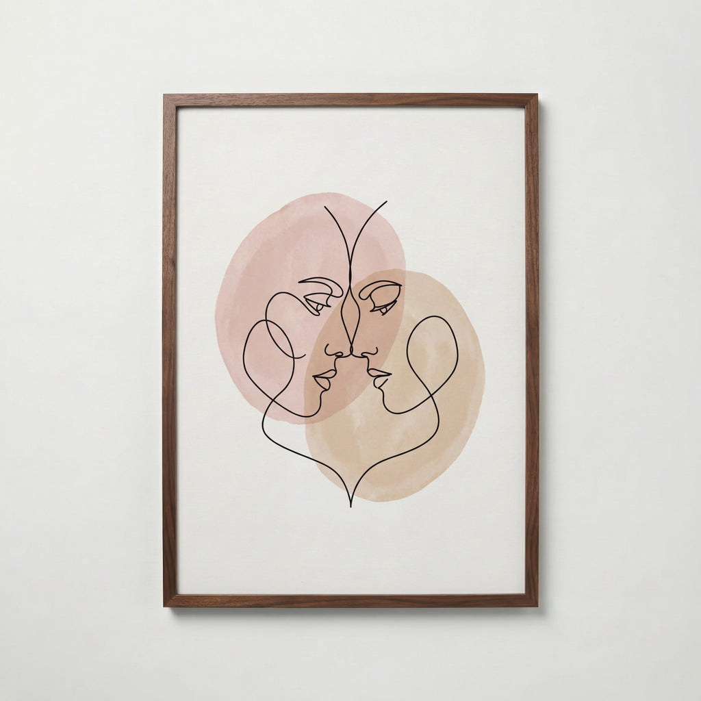 One Line Love Poster – valnötsram