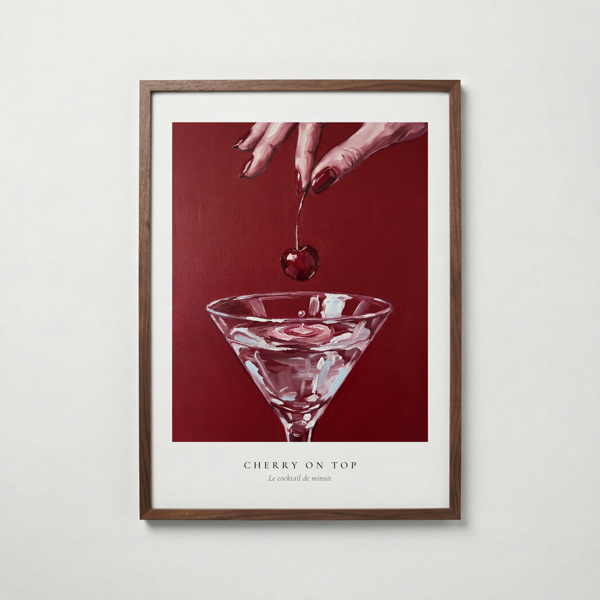 Velvet Cherry Drop Poster – valnötsram