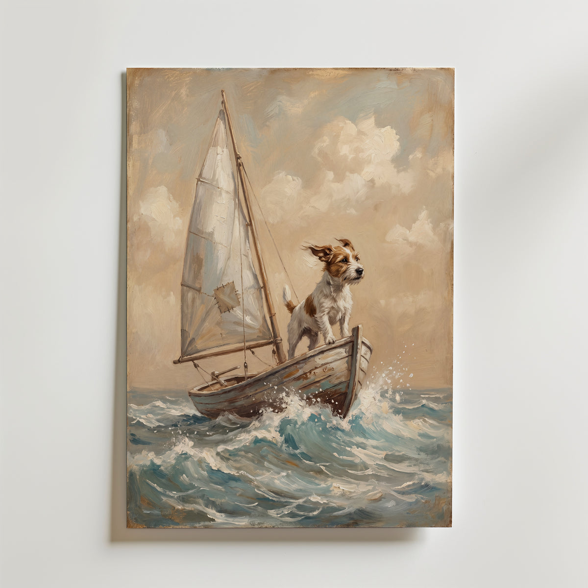 Captain Terrier Poster – canvas utan passepartout