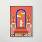 Cat Under the Blue Arch Poster – valnötsram