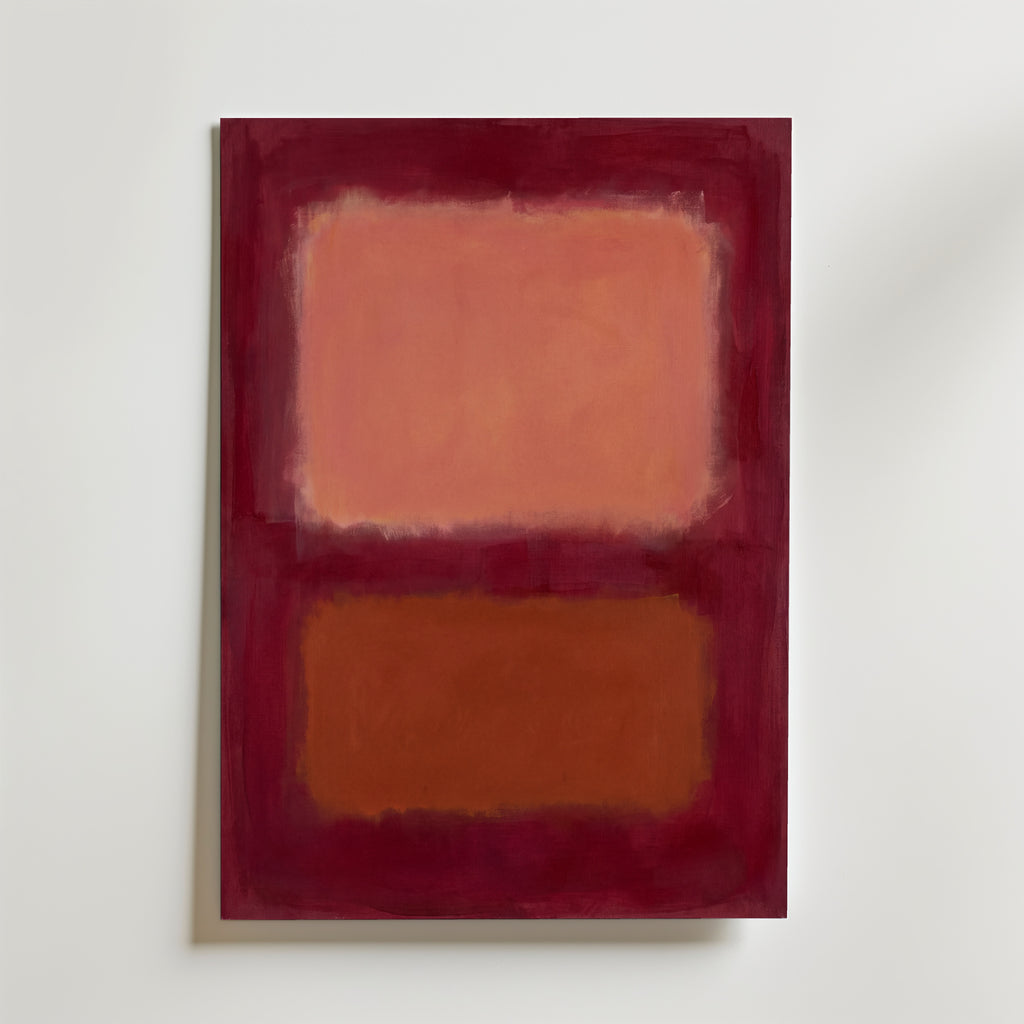 Colour Field in Crimson Poster – canvas utan passepartout