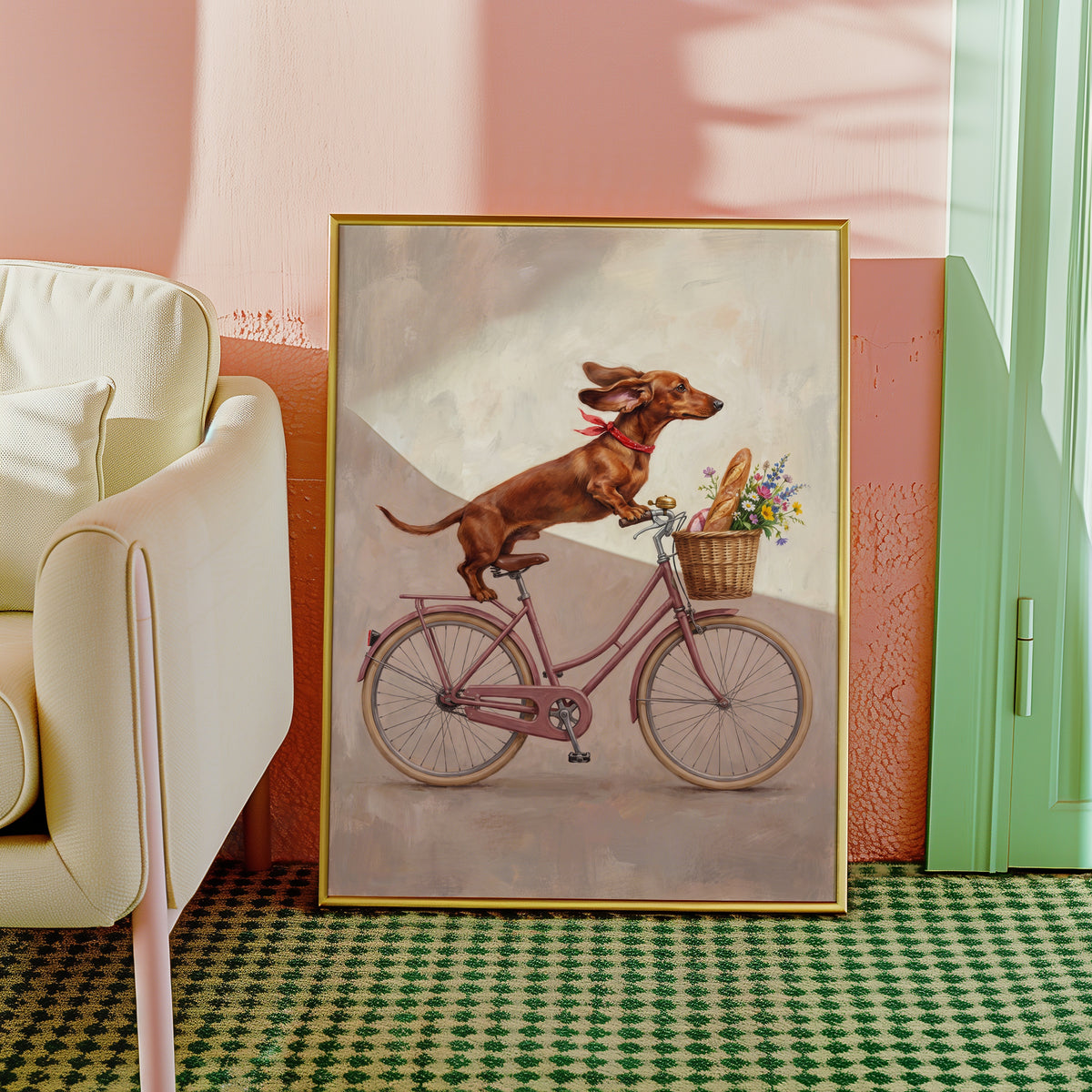 Dachshund on Tour Poster – i rum 2