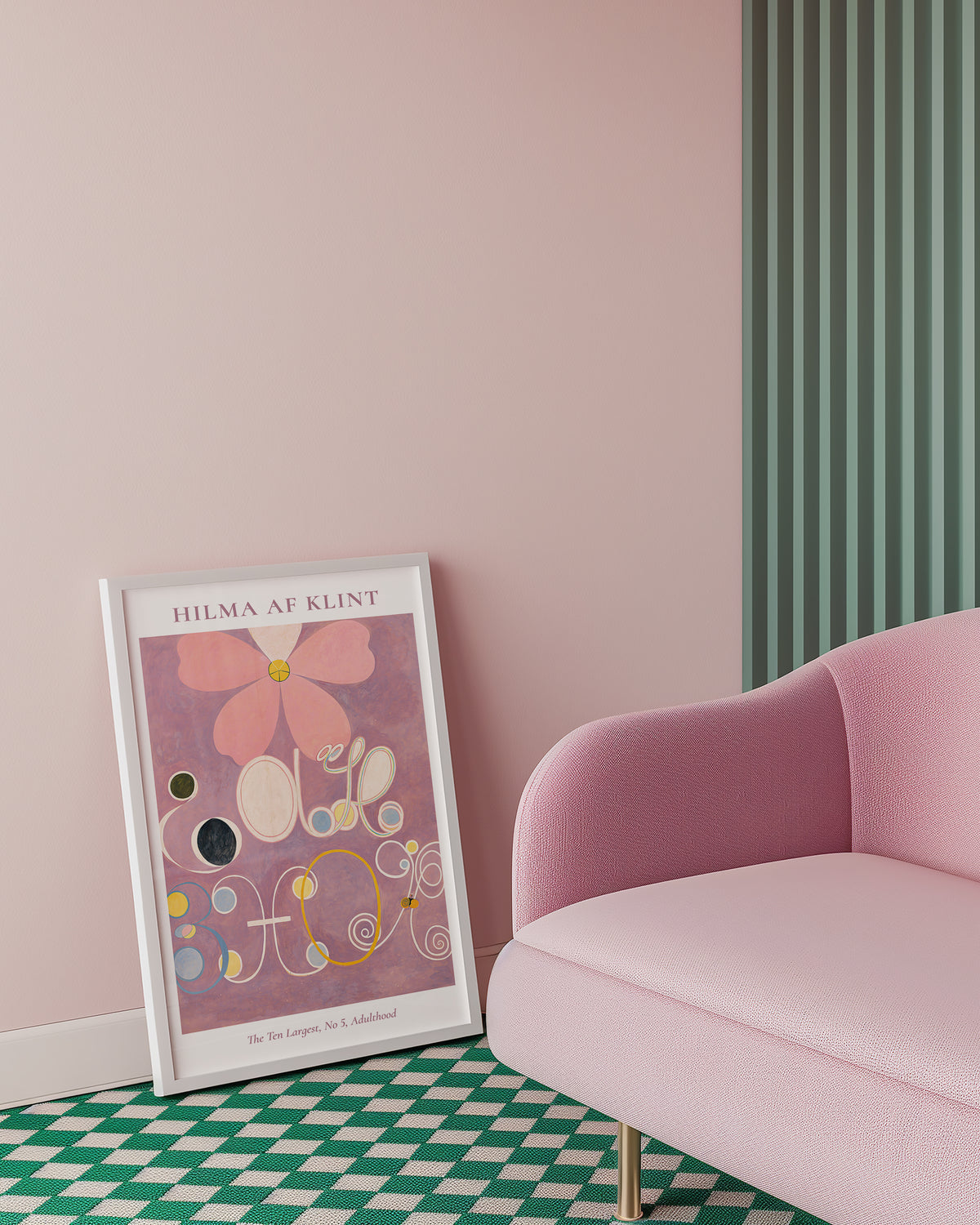 Mockup av Hilma af Klint The Ten affisch på vägg – köp enkelt hos Bozetto i hög kvalitet