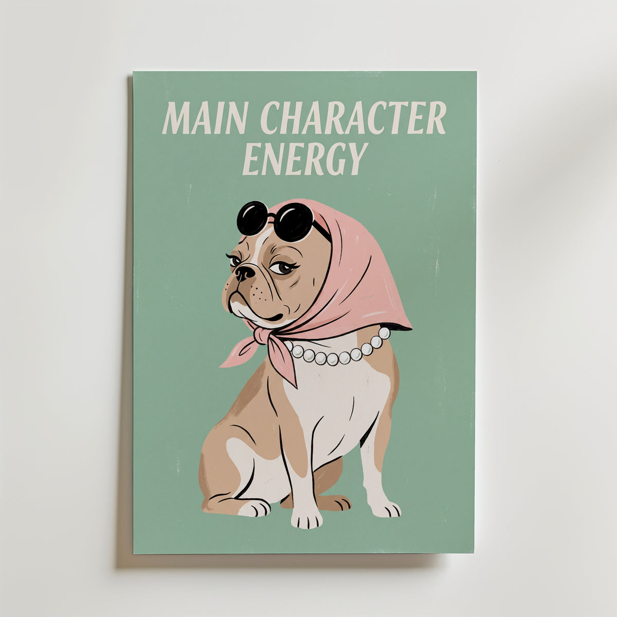 Main Character Energy Poster – canvas utan passepartout