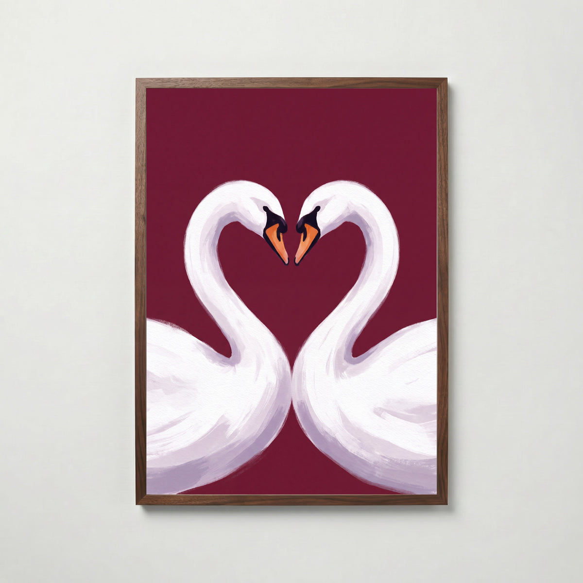Swan Love Poster – valnötsram