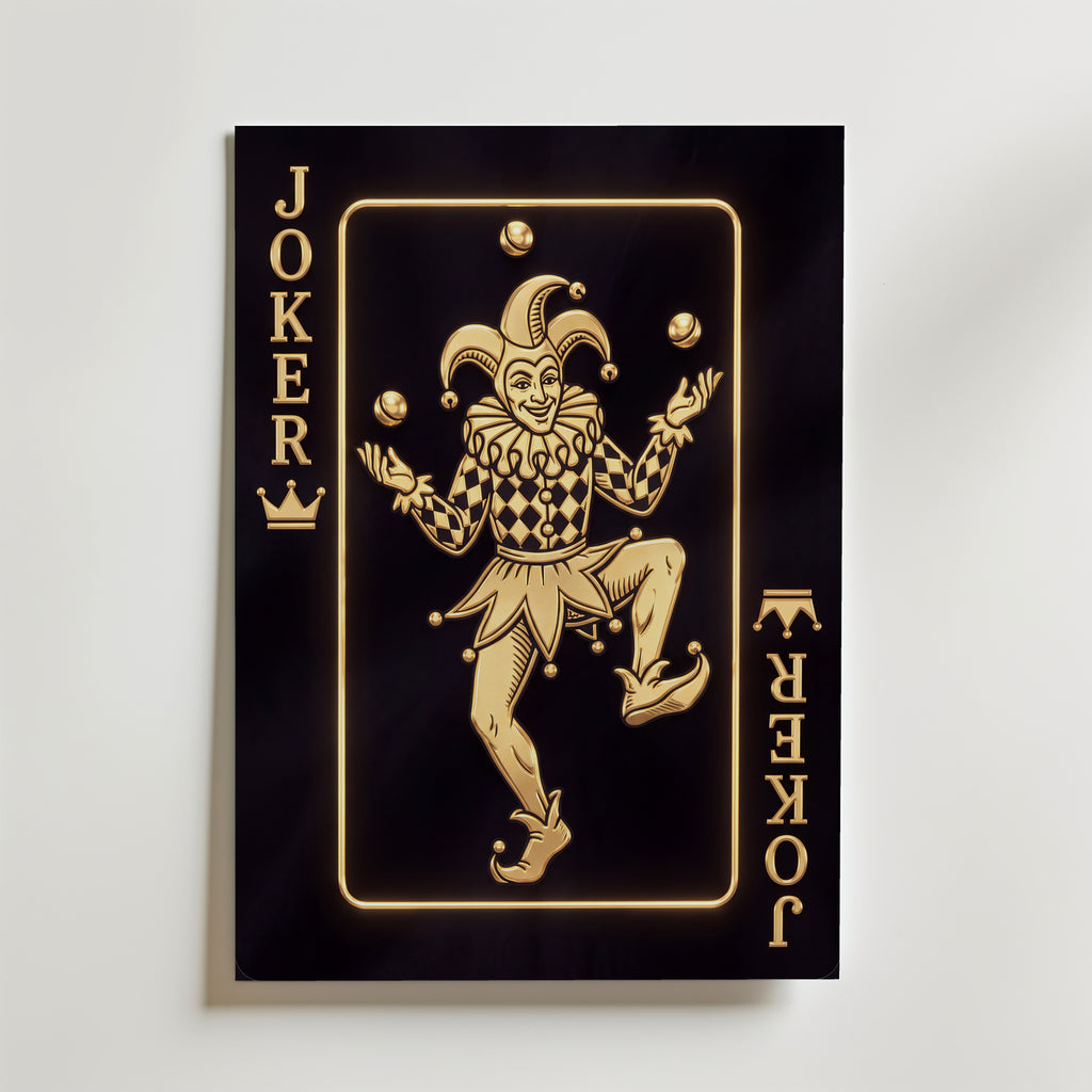 The Golden Juggler Joker Poster – canvas utan passepartout
