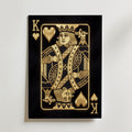 The Golden King of Hearts Poster – canvas utan passepartout