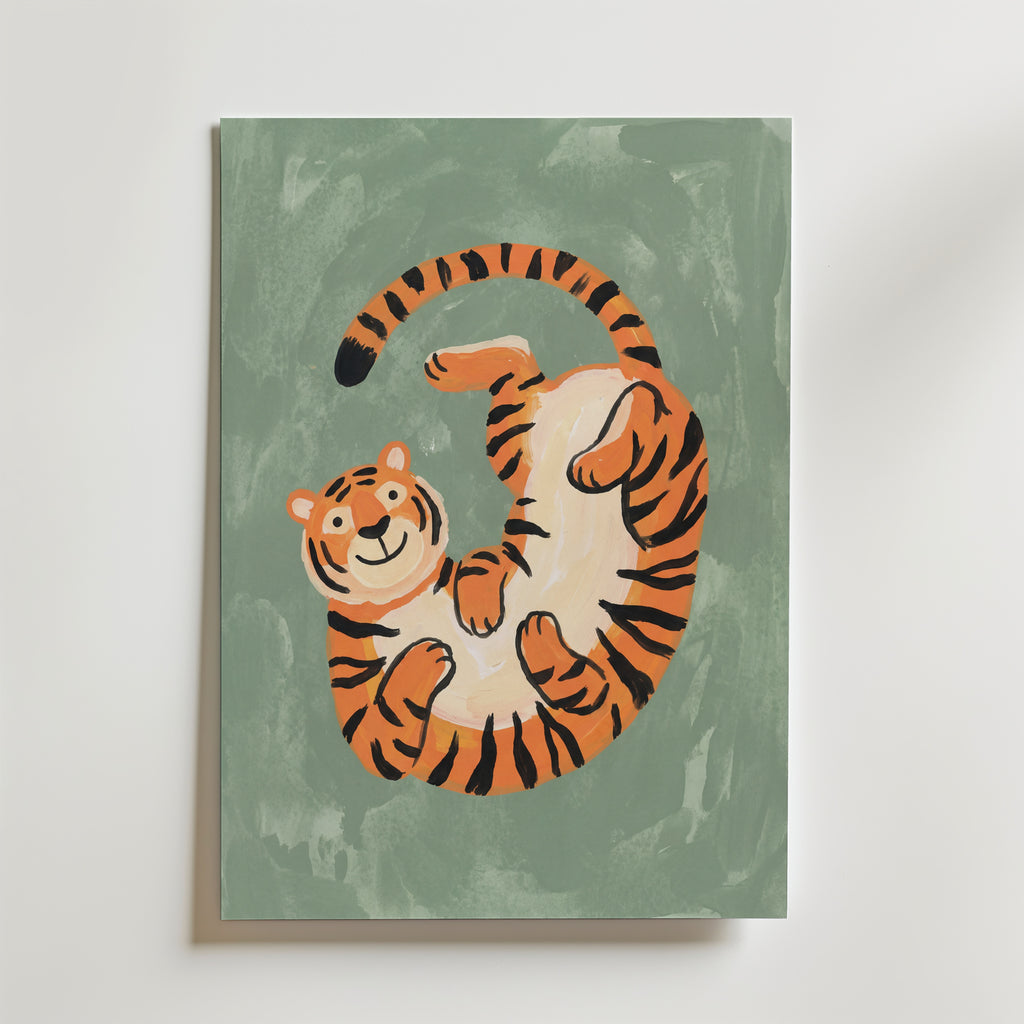 Tiger Tumble Poster – canvas utan passepartout