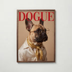DOGUE husdjursporträtt i valnötsram