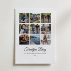 Personlig 9 foton familjenamn poster