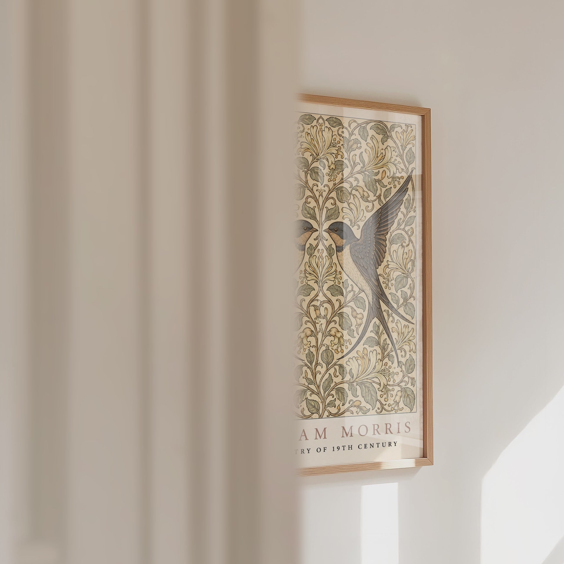 Twin Swallows William Morris Poster – väggvideo
