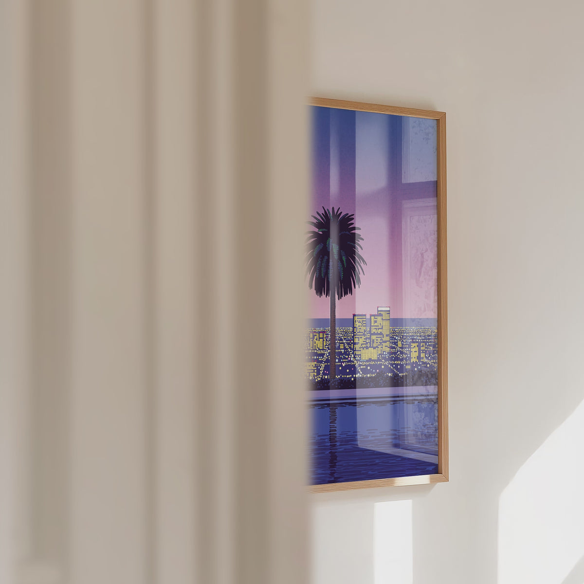 Hiroshi Nagai City Sunset Poster – väggvideo