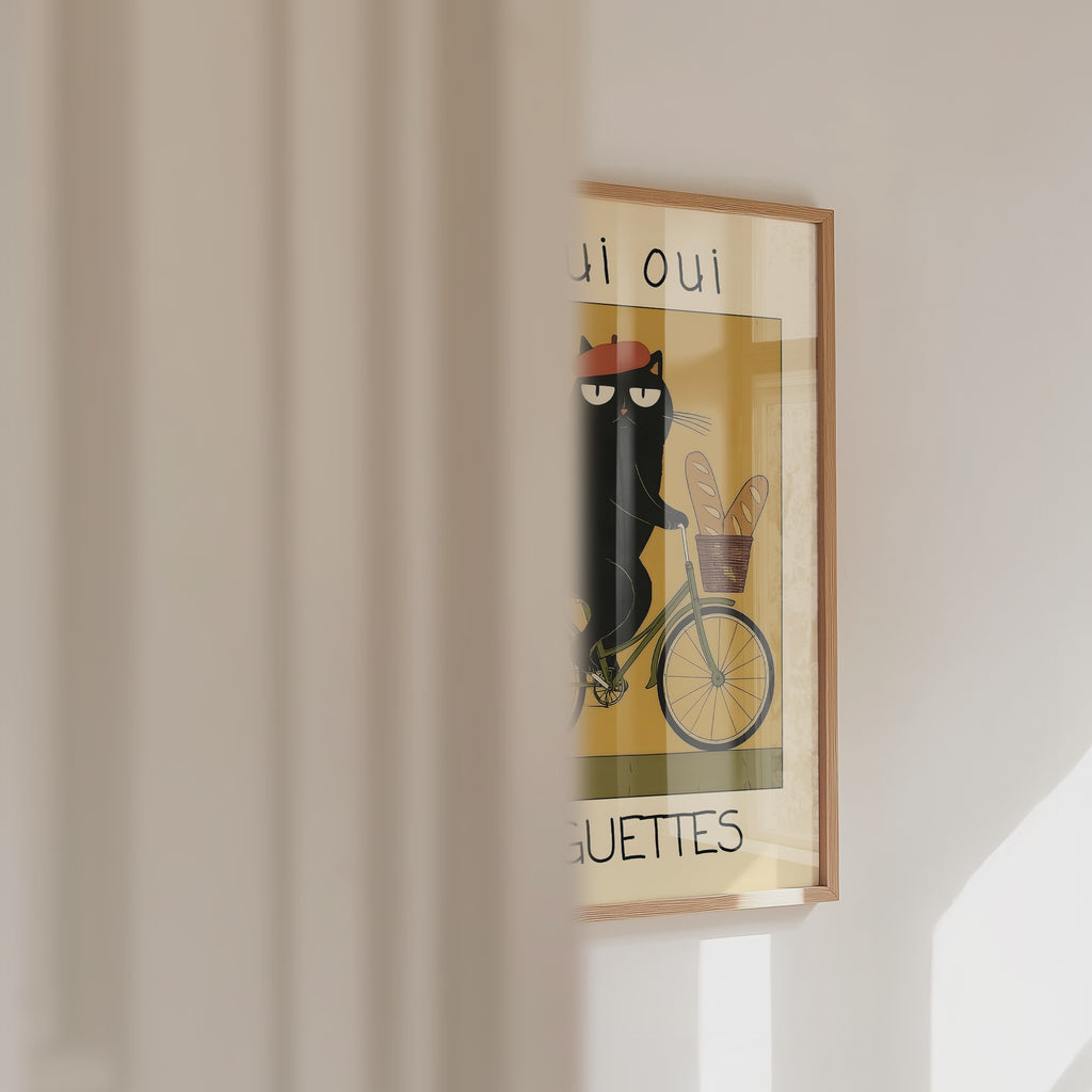 French Baguette Cat Poster – väggvideo