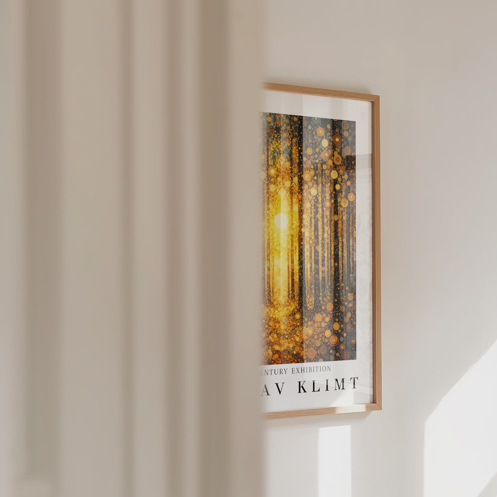 Gustav Klimt Golden Forest Radiance Poster – väggvideo